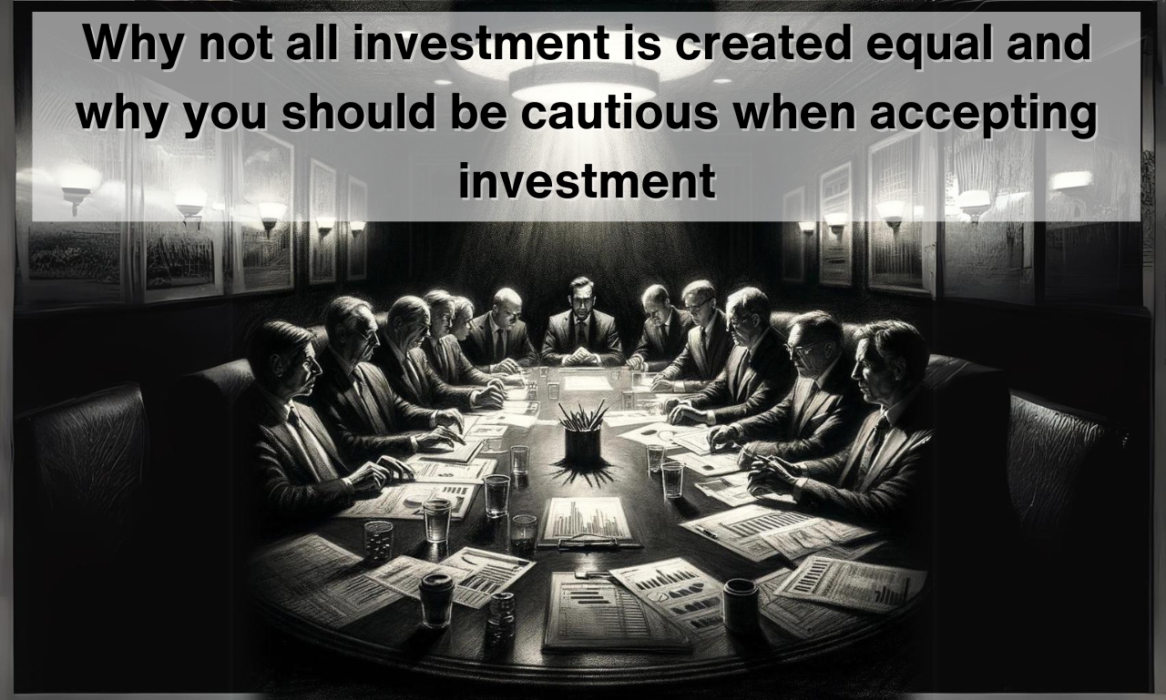 Why not all investment is created equal and why you should be cautious when accepting investment